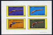 Bernera 1981 Pistols (Wheel-lock, Matchlock, Colt 45 & Flintlock) imperf,set of 4 values (10p to 75p) unmounted mint