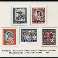 Nicaragua 1957 Birth Centenary of Lord Baden Powell imperf m/sheet, SG MS 1277a