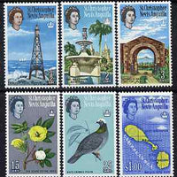 St Kitts-Nevis 1967 Pictorial definitive set of 6 (sideways wmk) unmounted mint, SG166-71