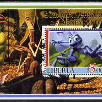 Liberia 2005 50th Anniversary of Disneyland overprint on Bugs life perf m/sheet #4 unmounted mint