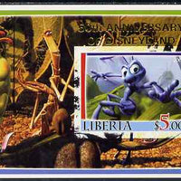 Liberia 2005 50th Anniversary of Disneyland overprint on Bugs life imperf m/sheet #4 unmounted mint