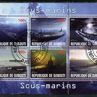 Djibouti 2009 Submarines perf sheetlet containing 6 values fine cto used