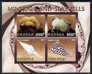 Rwanda 2009 Minerals & Seashells imperf sheetlet containing 4 values unmounted mint