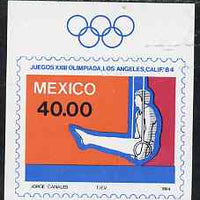 Mexico 1984 Los Angelos Olympic Games imperf m/sheet (Rings) unmounted mint SG MS 1714