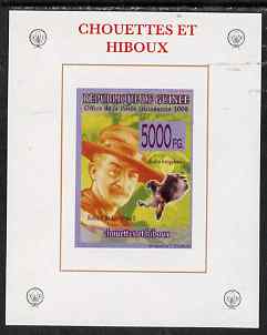 Guinea - Conakry 2008 Baden Powell & Owls #6 individual imperf deluxe sheet unmounted mint. Note this item is privately produced and is offered purely on its thematic appeal