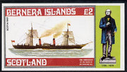 Bernera 1979 Rowland Hill (Ships - Paddle Steamer Scotia) imperf deluxe sheet (£2 value) unmounted mint