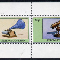 Staffa 1982 Inventions (Phonograph & Telescope) perf,set of 2 values (40p & 60p) unmounted mint