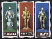 Malta 1977 Suits of Armour set of 3 unmounted mint, SG 572-4