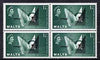 Malta 1958 Technical Education 1.5d block of 4, one stamp with 'dot between uc of Education' unmounted mint, SG 286var