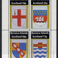 Bernera 1981 Heraldry #1 (City of London, Paris, LCC & Sir John Fastolfe) perf,set of 4 values (10p to 75p) unmounted mint