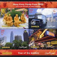 Somalia 2004 Hong Kong Stamp Expo perf sheetlet containing 4 values unmounted mint