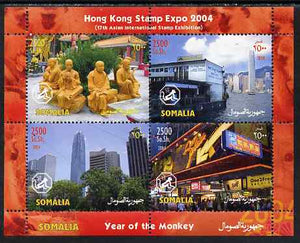 Somalia 2004 Hong Kong Stamp Expo perf sheetlet containing 4 values unmounted mint