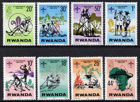 Rwanda 1978 Scout Anniversary perf set of 8 unmounted mint, SG 851-8