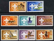 Rwanda 1982 75th Anniversary of Scouting perf set of 8 unmounted mint, SG 1141-50