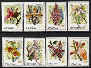 Rwanda 1976 Orchids perf set of 8 unmounted mint, SG 784-91