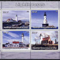 Congo 2005 Lighthouses perf sheetlet containing 4 values unmounted mint