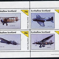 Eynhallow 1981 WW2 Aircraft (Swordfish, Dauntless, Heinkel 111 & Lysander) perf,set of 4 values (10p to 75p) unmounted mint