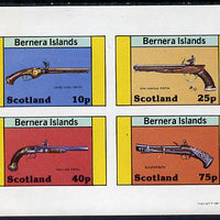 Bernera 1981 Pistols (Wheel-lock, duelling, Saw-handle & Blunderbuss) imperf,set of 4 values (10p to 75p) unmounted mint