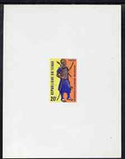 Chad 1972 Chad Warriers 20f (Moudang Archer) die proof in issued colours on art paper unmounted mint