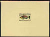 Senegal 1966 Parrot Fish 100f de-luxe die proof in issued colours on pink sunken card, as SG 326