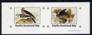 Staffa 1981 Birds of Prey #05 imperf,set of 2 values (40p & 60p) unmounted mint