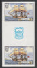 Tuvalu 1986 Ships #3 Full-rigged Duff 50c imperf gutter pair unmounted mint from uncut proof sheet, as SG 379. Note: The design withing the gutter varies across the sheet, therefore, the one you receive,may differ from that shown in the illustration.