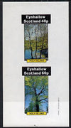 Eynhallow 1982 Trees imperf,set of 2 values (40p & 60p) unmounted mint