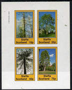 Staffa 1982 Trees imperf,set of 4 values (10p to 75p) unmounted mint