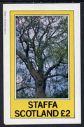 Staffa 1982 Trees imperf deluxe sheet (£2 value) unmounted mint