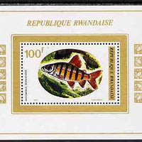 Rwanda 1973 Fish perf m/sheet unmounted mint, SG MS561