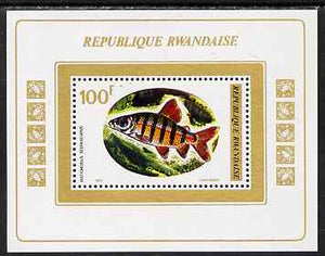 Rwanda 1973 Fish perf m/sheet unmounted mint, SG MS561