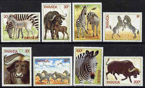 Rwanda 1984 Zebras & Buffaloes perf set of 8 unmounted mint, SG 1210-17