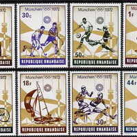 Rwanda 1972 Munich Olympic Games (2nd issue) perf set of 8 values unmounted mint, SG 490-97