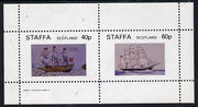 Staffa 1982 Ships #1 (Sovereign of the Seas & Flying Cloud) perf,set of 2 values (40p & 60p) unmounted mint