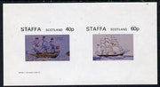 Staffa 1982 Ships #1 (Sovereign of the Seas & Flying Cloud) imperf,set of 2 values (40p & 60p) unmounted mint