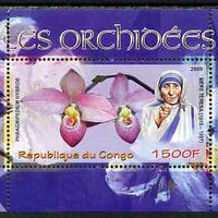 Congo 2009 Mother Teresa & Orchids perf m/sheet unmounted mint