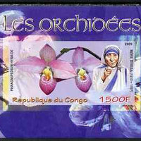 Congo 2009 Mother Teresa & Orchids imperf m/sheet unmounted mint