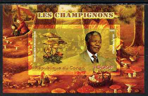 Congo 2009 Nelson Mandela & Mushrooms imperf m/sheet unmounted mint