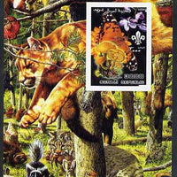 Somalia 2002 Butterflies, Orchids & Fungi #3 imperf m/sheet with Scout Logo & various animals in background, unmounted mint