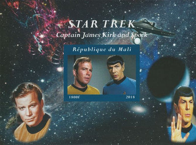 Mali 2018 Star Trek imperf souvenir sheet unmounted mint. Note this item is privately produced and is offered purely on its thematic appeal.