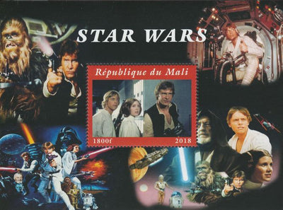 Mali 2018 Star Wars perf souvenir sheet unmounted mint. Note this item is privately produced and is offered purely on its thematic appeal.