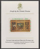 Liberia 1970 Christmas 50c Adoration of the Magi Triptych 50c (ex m/sheet) imperf proof mounted on Format International proof card, as SG MS1049