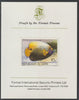 Zaire 1980 Tropical Fish 10c imperf mounted on Format International proof card