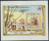 St Vincent - Grenadines 1988 Explorers the unissued $6 m/sheet (Santa Maria) with stamp perforated on three sides only (imperf at right) unmounted mint but creased.,(ex Format arcives)