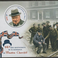 Mali 2019 Winston Churchill Commemoration perf m/sheet #2 containing one circular shaped value unmounted mint