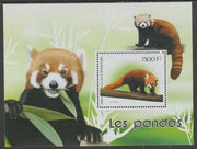 Ivory Coast 2017 Pandas perf m/sheet containing one value unmounted mint