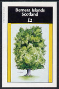 Bernera 1982 Trees (Lime) imperf deluxe sheet (£2 value) unmounted mint