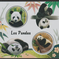 Mali 2018 Pandas perf sheet containing two circular values unmounted mint