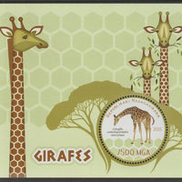 Madagascar 2015 Giraffes perf sheet containing one circular value unmounted mint