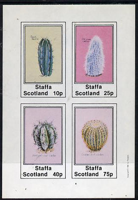 Staffa 1981 Cacti (Torch Thistle, etc) imperf,set of 4 values (10p to 75p) unmounted mint